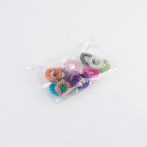 Set de anillos de acupresion de mini resorte, masajeador de dedos antiestres para uso diario.