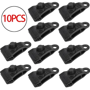 set 10 temachia mavra plastikoy klipped skinis varioy typo ypaithrio camping skines.