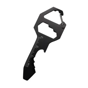 Portable Stainless Steel Multi Tool Pocket EDC Keychain Bottle Opener Hex Wrench Screwdriver Outdoor Survival Tool