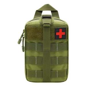 Borsa medica tattica esterna per emergenza MOLLE verde esercito kit sopravvivenza utility