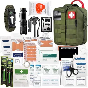 Kit d'Outils de Survie de Camping en Plein Air Multifonctionnel Équipement d'Urgence Tactique Sac de Survie de Premiers Secours Ensemble d'Équipement de Plein Air
