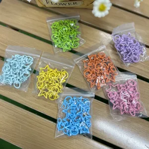 Colorful star lobster claw clasps for DIY key chain jewelry making accessories set