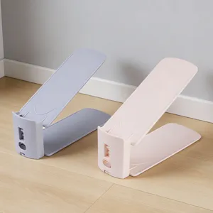 Adjustable Double Layer Shoe Rack Plastic Space Saving Shoe Organizer Holder Stand For Dormitory Home Living Room