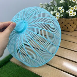 Blue plastic mesh food cover dish tent for home kitchen insect protection table shield