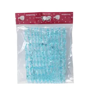 Blue acrylic icicle ornaments for Christmas tree hanging decoration and holiday party indoor decor.