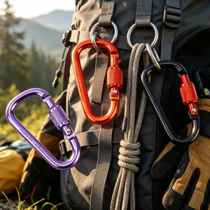Moschettone di bloccaggio in lega di alluminio clip per zaino da trekking all'aperto