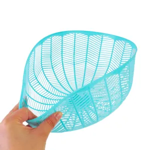 Blue plastic food cover mesh net anti mosquito dining table vegetable protective cover