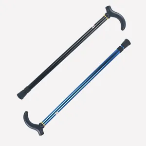 Adjustable aluminum trekking pole outdoor hiking stick elderly walking crutch 2-pack