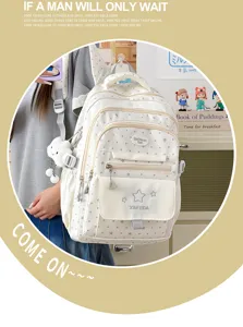 Koreanischer Stil süßer Stern Schüler Rucksack große Kapazität Freizeitschultasche neu