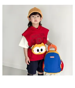 Cute kids backpack for kindergarten boys and girls, lightweight school bag with bright colors.