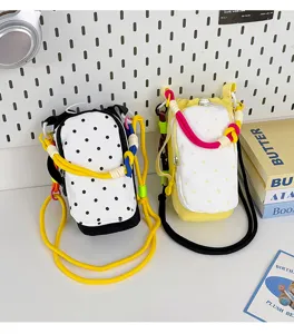 Korean dopamine colorful drawstring crossbody phone bag and casual outing cup bag for girls