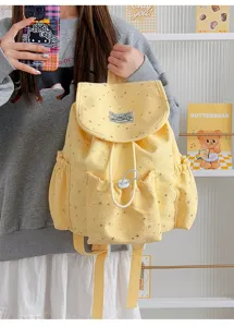 Japanischer süßer Sternen-Leinwand-Rucksack für süße Studenten und modische Freizeit.