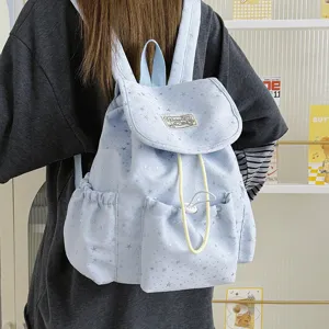 Niedlicher japanischer Studenten-Rucksack mit Sternenmuster, Freizeittasche für Teenager.