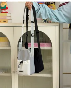 Bolso cruzado mini teléfono estilo coreano dopamina, bolso pequeño casual para parejas.
