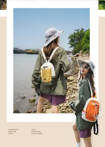 Waterproof casual backpack lightweight multi-pocket chest bag for outdoor travel sports
