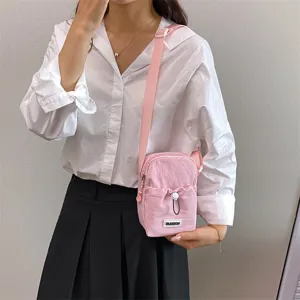 Korean style mini phone bag women fashion versatile outdoor shoulder bag portable crossbody bag