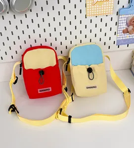 Mini bolso para teléfono móvil al aire libre, estilo coreano colorblock bolso bandolera.