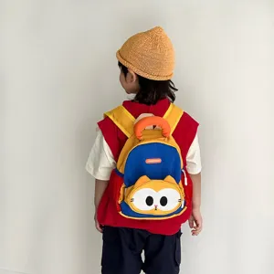 Cute kids toddler backpack for kindergarten boys and girls lightweight school bag back view