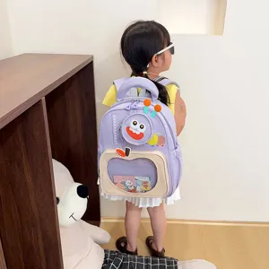 Cute cartoon kids backpack for kindergarten boys and girls, lightweight waterproof school bag