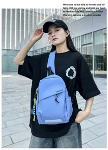 Sac de poitrine léger et bandoulière pour hommes et femmes, parfait pour les sports.