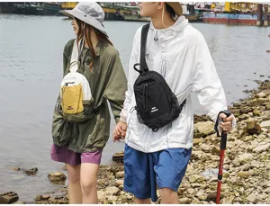 Casual waterproof chest bag for men and women, lightweight multi-function sling backpack outdoor.
