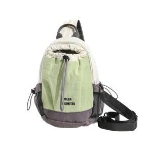 Casual colorblock sling backpack lightweight waterproof crossbody bag for daily outdoor travel