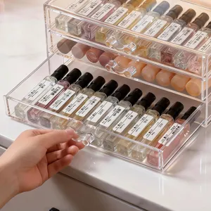 Organisateur de maquillage en acrylique transparent tiroir pour rouge à lèvres rangement bureau