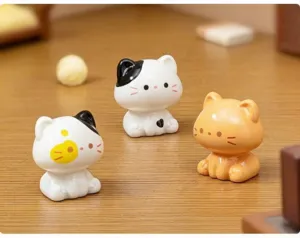 Ensemble de mini figurines de chat résine ornements de bureau micro paysage accessoires