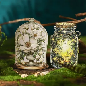 Lot d'autocollants rigides rétro, série bouteille magique, déco de journal mignon.