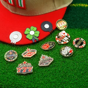 Jeu de clips de casquette de marqueur de balle de golf accessoires en métal émaillé Las Vegas.