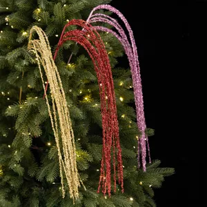 Guirlandes à franges pailletées pour sapin de noël pendentif coloré décor de fête vue principale