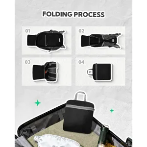 Lightweight foldable backpack for outdoor travel, hiking and compact storage convenience.