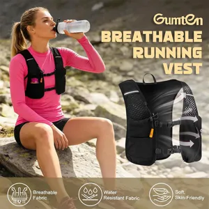 Lightweight breathable running vest backpack for outdoor sports, cycling, and hiking adventures.
