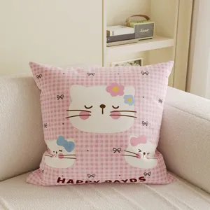 Soft Cute Cartoon Animal Throw Pillow Cat Penguin Dog Cushion Cover With Without Insert Home Living Room Sofa Bed Decor
