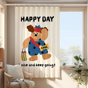 Vintage Cartoon Katze Und Hund Druck Fenster Vorhang Privatsphäre Beschattung Trennvorhang Für Zuhause Schlafzimmer