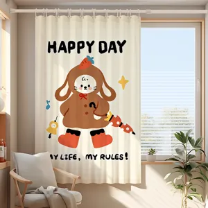 Cartoon süße Katze Hund Fenster Vorhang Verdunkelung Privatsphäre für Schlafzimmer