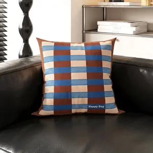 Bauhaus style checkered throw pillow cover for modern sofa and office chair decor
