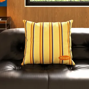 Cojin decorativo vintage con rayas geometricas para sofa salon comodo hogar decoracion