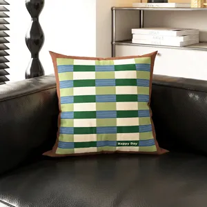 Mid-century Bauhaus style geometric throw pillow, comfortable and stylish sofa cushion.