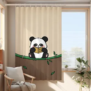 Niedlicher Cartoon Panda Verdunkelungsvorhang fuer Schlafzimmer Kinderzimmer Dekoration.