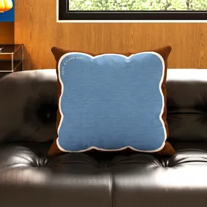 Funda de cojín geométrica retro, elegante tela suave y cómoda para el sofá y oficina.
