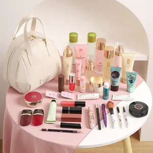 Grand sac de maquillage imperméable en forme de coquillage pour voyage et rangement cosmétique.
