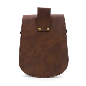 Medieval vintage leather pouch, Viking belt bag for cosplay and historical costume reenactment.