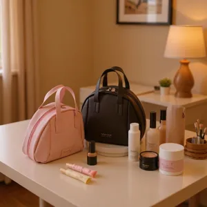 Stylish shell cosmetic bag large capacity travel makeup organizer for women daily use