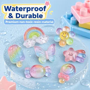 Breloques en résine colorées accessoires DIY pour étuis de téléphone sacs et chaussures. Mignon.