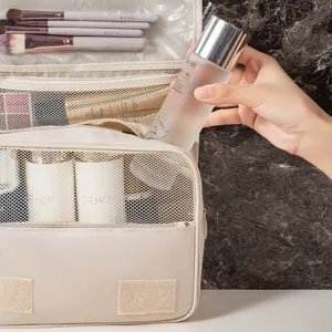 Trousse de Toilette Suspendue Grande Capacité Voyage Organisateur de Maquillage