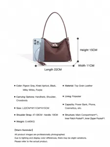 Echte Leder Umhängetasche Damen Pendler Handtasche stilvolle Henkeltasche Crossover Bag