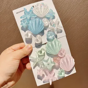 Breloques en résine étoile de mer coquillage cœur accessoires DIY pour téléphone chaussures.