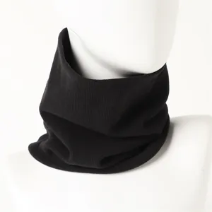 Zwarte winter gebreide nekwarmer thermische winddichte gezichtsbedekking comfortabele sjaal