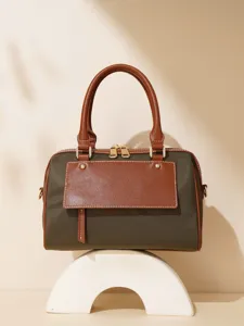 Stilvolle lässige Damen Handtasche Henkeltasche Boston Bag Umhängetasche Alltag